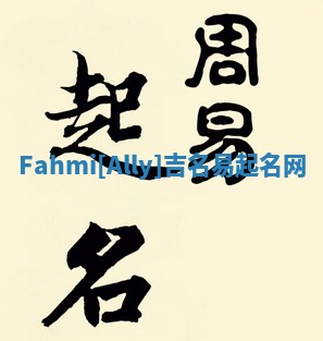 Fahmi[Ally]吉名易起名网